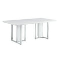 thumbnail image 2 of White Rectangular Dining Table/Office Desk - 78" MDF Top, Modern Design for Kitchen, Living Room, or Terrace. Easy Assembly, White Finish., 2 of 6
