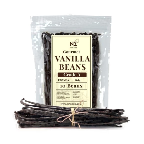 10 Vanilla Beans Grade a , Whole Vanilla Bean Pods for Making Extract & Baking, Non-GMO. by Akshit