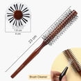 thumbnail image 2 of BESTOOL Small Round Brush for Short Hair, Round Hair Brushes for Blow Drying, Men Beard Brush, Professional Styling Brush for Smoothing, Curls, Bangs (Reddish brown), 2 of 7