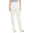 thumbnail image 2 of WeWoreWhat womens  Pleated Linen-Blend Pant, 4, White, 2 of 3