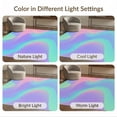 thumbnail image 7 of ODIKA 2'x3' Pastel Rainbow Waves of Serenity Design Washable Throw Rug Seamless Flow and Gradient for Modern Decor Non-Slip, Low Profile, Flatwoven, Easy Care for Hallway, Study Room, 7 of 7
