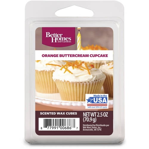 Better Homes & Gardens 2.5 oz Orange Buttercream Cupcake Scented Wax