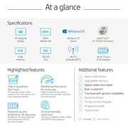 HP 14, Intel Core i5-1035G1, 8GB SDRAM, 256GB SSD, Natural Silver, Windows 10, 14-dq1059wm (Google Classroom Compatible)