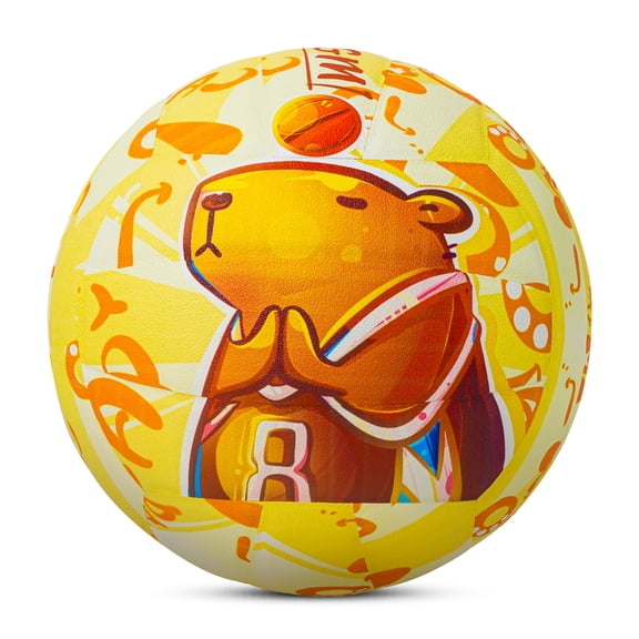 Kuangmi Size 5 Volleyball (27.5 inches) - Cartoon Pattern PU Volleyball, Bold Street Art Indoor and Outdoor Sports Suitable for Young People