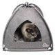 thumbnail image 1 of Cama para gatos Winsterch, cubierta en forma de cueva para gatos, con almohada extraíble, 1 of 6