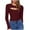 Wine, variant on Njagoc3 Womens Cut-Out Slim-Fit Bodysuit, Stretchy Rayon Blend, Long Sleeves, Summer Date Nights, Clubbing & Casual Gatherings