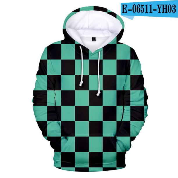 Sudaderas con capucha de Demon Slayer para Halloween, chaqueta informal para niños y adultos, tamaño Kamado Tanjirou Nezuko, jersey de Cosplay Unisex04Niños160 Deng Xun unisex