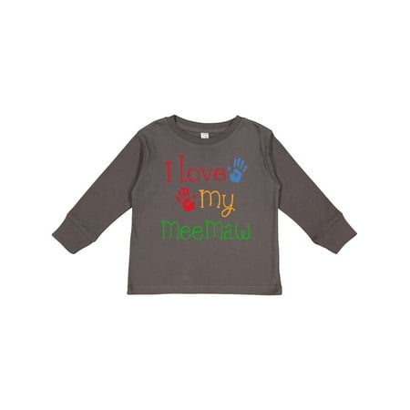

Inktastic I Love My MeeMaw Gift Toddler Toddler Girl Long Sleeve T-Shirt