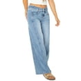 thumbnail image 2 of Celebrity Pink Women's Low Rise Double Waistband Wide Leg Jeans, Sizes 1-21, 2 of 4