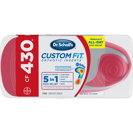 Dr. Scholl's Custom Fit CF430 Orthotic Shoe Inserts for Foot, Knee and Lower