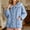 Blue, variant on Fuzzy Fleece Cardigan Jacket for Women Button Down with Lace Trim Peter Pan Collar Warm Winter Loungewear Cozy Casual Sleepwear Top with Pockets XL
