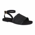 thumbnail image 1 of Sandalia piso Mujer Casual negro Tira ancha con textura Castalia  Casual, 1 of 4