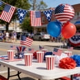 thumbnail image 6 of Anhility 10Pcs 4th of July Paper Cups Red White Blue American Star Stripe Disposable Cups for Hot Cold Drinks Independence Day Party Table Supplies, 6 of 6