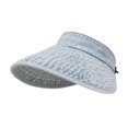 thumbnail image 3 of Sombrero de sol para mujer, portátil, informal, vaquero, visera para acampar, vacaciones, viajes, verano Azul claro, 3 of 9