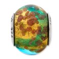 thumbnail image 2 of Sterling Silver, Yellow, Blue and Golden Murano Glass Bead Charm, 2 of 3