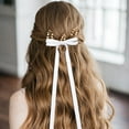 thumbnail image 5 of Big Bowknot Polyester Alligator Hair Clips with Platinum Plated Alloy Clip for Women Girls Mixed color 255x84x9mm 2 colors 2pcs/color, 5 of 9
