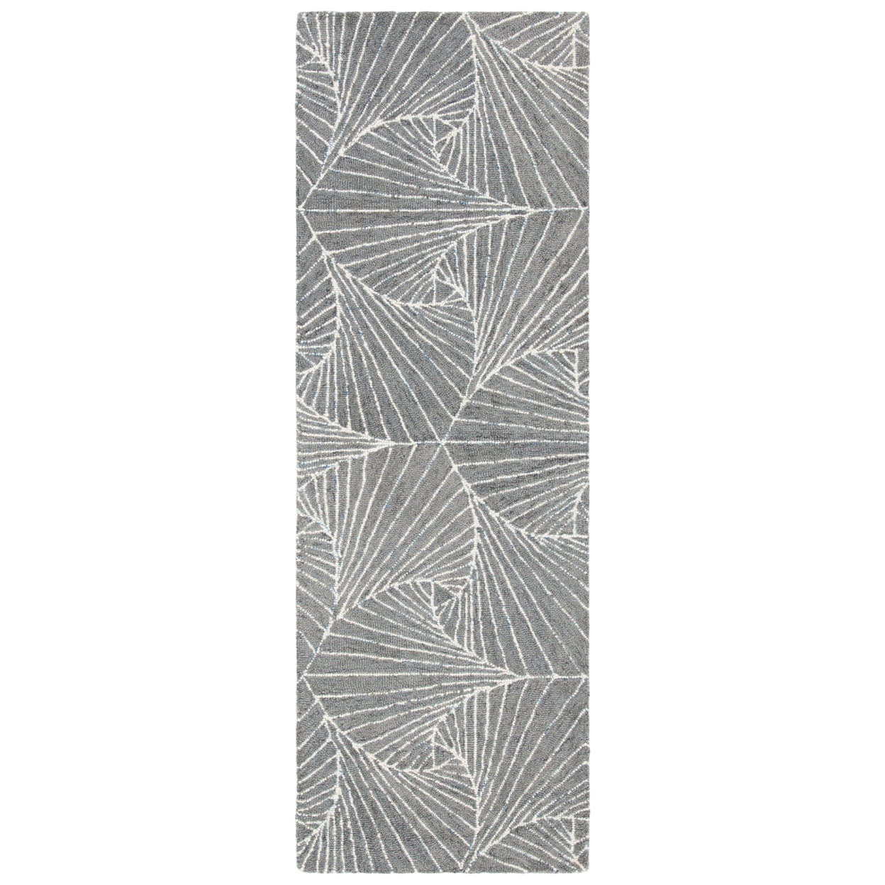 SAFAVIEH Micro-Loop Carver Geometric Area Rug, Grey/Ivory, 4' x 6'