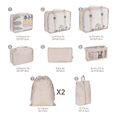 thumbnail image 3 of Set 9 Bolsas Organizadoras De Maletas Para Viaje Impermeable Xtellar beige, 3 of 3
