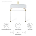 thumbnail image 7 of Modway Redeem 32" Wall-Mount Acrylic & Ceramic Bathroom Vanity in Clear/White, 7 of 7