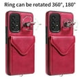 thumbnail image 3 of Allytech Galaxy A53 5G Case Wallet with Cards Holder & Detachable Shoulder Strap, Ring Holder Kickstand Vintage PU Leather Shockproof Wallet Case Cover for Samsung Galaxy A53 5G - Red, 3 of 14