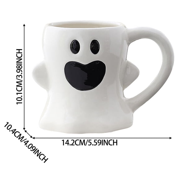 Cute Ceramic Halloween Mug With Pumpkin Design For Hot Beverages