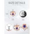 thumbnail image 3 of Dorunmo Blue Heart Necklace for Women 925 Sterling Silver Sapphire Rose Necklace September Birthstone Jewelry for Mom Women, 3 of 10