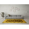 thumbnail image 3 of Ahgly Company Machine Washable Indoor Rectangle Oriental Yellow Industrial Area Rugs, 3' x 5', 3 of 4