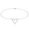 Personalized Name Heart Anklet in Sterling Silver