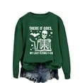 thumbnail image 2 of Anbech Women's Skull Sweatshirt Graphic T Shirts Long Sleeve Top Pullover Halloween Sweaters, 2 of 3
