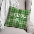 thumbnail image 3 of Creative Products Irish Clover Green Plaid 16 x 16 Spun Poly Pillow, 3 of 3