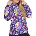 thumbnail image 4 of KLL Skull colorful mushroom for Womens Pullover Hoodie with Pocket Hooded Long Sleeve Shirts Sweatshirt for Women-Large, 4 of 7
