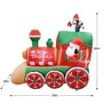 thumbnail image 5 of 6.5FT  Multi-Colored Christmas Penguins In The Train Inflatable., 5 of 10
