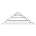 thumbnail image 3 of Ekena Millwork GVPTR84X2102SF Triangle Surface Mount PVC Gable Vent, 84"W x 21"H, Factory Primed White, 3 of 4