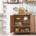 thumbnail image 3 of 2 Pack Joaxswe Sideboard Buffet Cabinet with Storage Modern Credenza with Doors and Adjustable Shelves Wood Coffee Bar for Dining Room Living Room Kitchen, 3 of 11