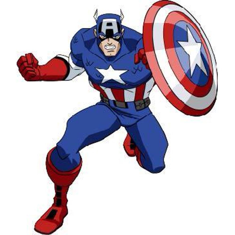 Captain America Comic Transparent Cartoon Character Wall Art Sticker