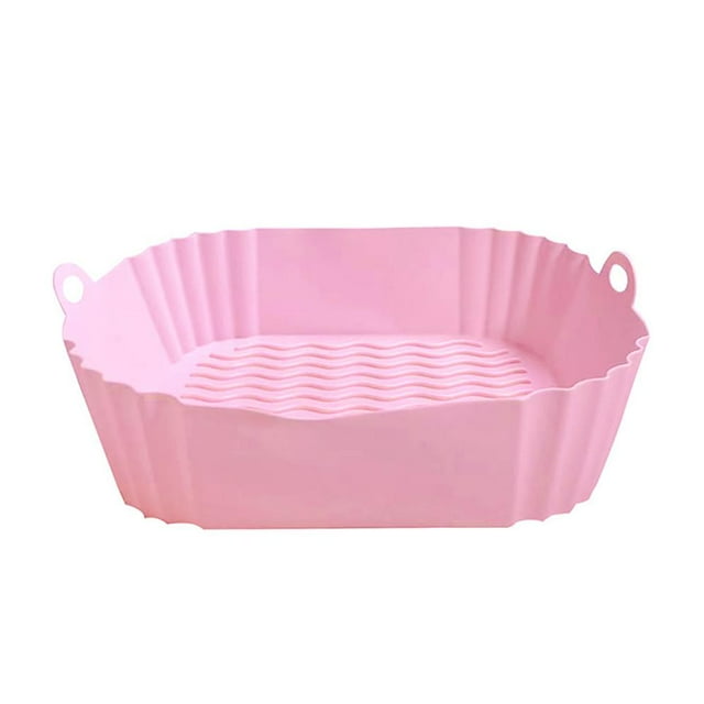 Silicone Air Fryer Basket Liners Set Of 3 Non-Stick Reusable Parchment Paper Replacement