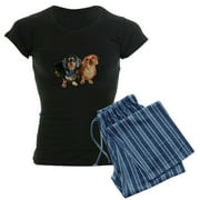 CafePress - Double Dachshund Dogs Women's Dark Pajamas - Women's Short Sleeve Print T-Shirt and Pants Dark Cotton Pajama Set