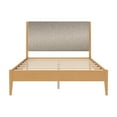thumbnail image 4 of DHP Dacin Wood Bed Frame with Upholstered Headboard, Queen, Beige Linen, 4 of 18