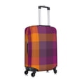 thumbnail image 3 of Uemuo Purple Yellow Buffalo Plaid Printed Washable Luggage Cover - Fashion Suitcase Protector Fits 18-32 Inch Luggage -Large, 3 of 9