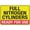 Warning Sign 2, variant on Full Nitrogen Cylinders Ready For Use Reflective Aluminum Sign - 8"x12", Rust Free, Weather Resistant, Waterproof, Easy To Mount - Factory, Lab, Workshop, Industrial Site