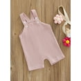 thumbnail image 3 of Infant Girl Sleeveless Romper Buttons Jumpsuit Bodysuit Summer Clothing, 3 of 9