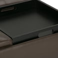 thumbnail image 6 of Simpli Home Avalon 35 inch Wide Contemporary Square Coffee Table Storage Ottoman in Chocolate Brown Vegan Leather, 6 of 12