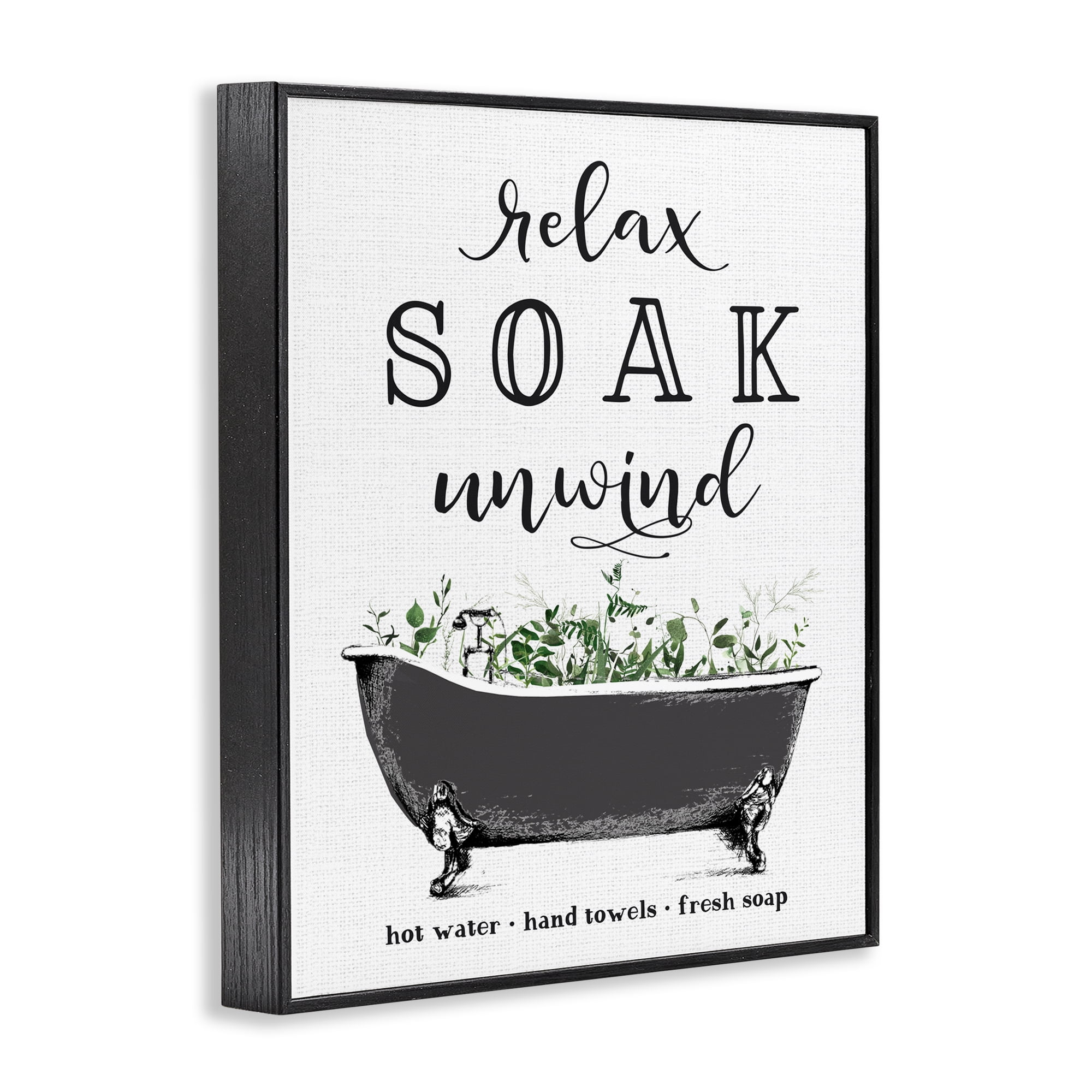 Vintage Bathing Reminders Black Framed Giclee Art, design by Lettered and Lined