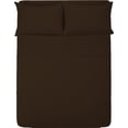 thumbnail image 1 of Sábana Queen Size MELOCOTTON HOGAR Microfibra chocolate, 1 of 1