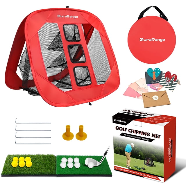 Juego de redes de golf DuraRange Ultimate con alfombrillas y pelotas