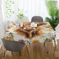 thumbnail image 3 of Yayeee Tablecloths 54" x 54" Rectangle Wrinkle Resistant Party Table Cover, Floral Cow, 3 of 8