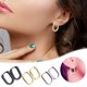 thumbnail image 1 of XWSHYW Pendientes Pendientes de Aro con Diseño de Forma Geométrica de Acero Inoxidable Punk para Hombre y Mujer, 1 of 3