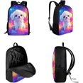 thumbnail image 3 of Adjustable Strap School Backpack 3 Piece/Set Bookbags with Lunch Pouch Pencil Case Swing Panda Designer Knapsack, 3 of 7