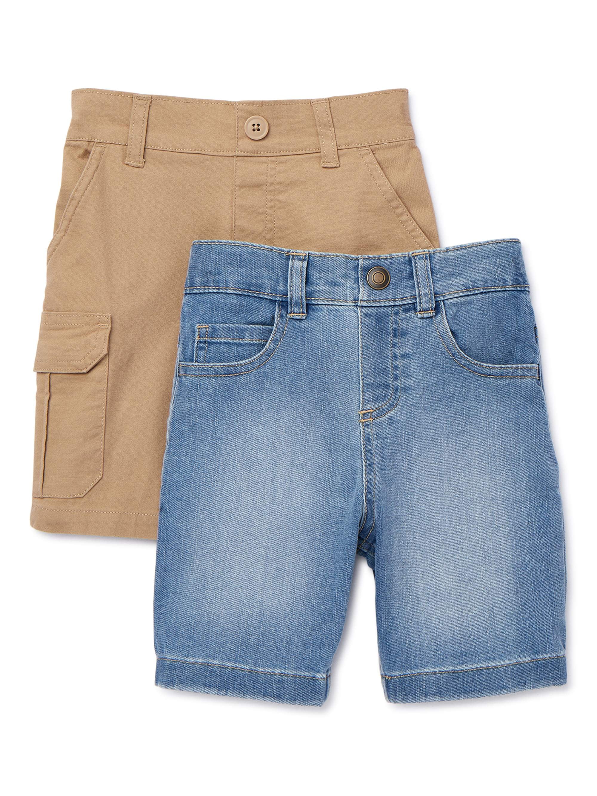 365 Kids from Garanimals Cargo & Jean Shorts, 2Pack, Size 410