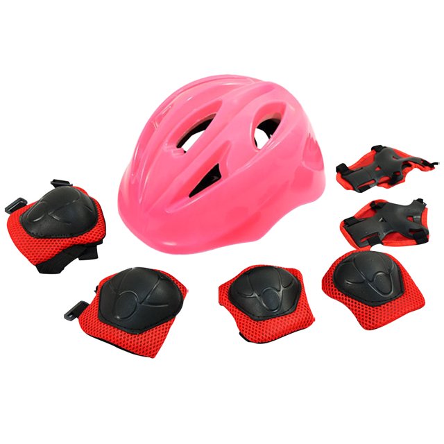 Soidarity Conjunto de equipo de protección para patinaje, protector de muñeca para rodilla, coderas, patineta para bicicleta, rodillo de patinaje sobre Ciclismo Rosado Soidarity OD001572-04